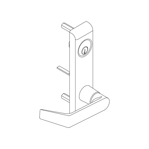 Falcon 712L-NL-C D 26D RHR Lock Exit Device Trim Satin Chrome