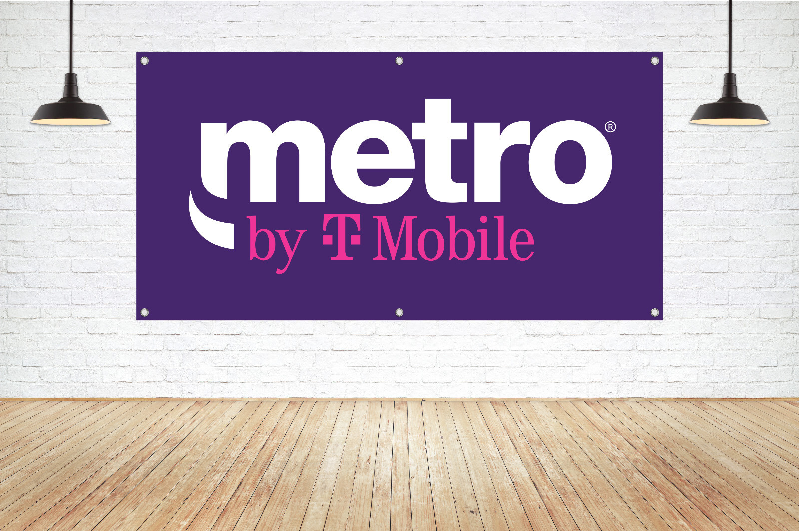For METRO by T-Mobile Brand Exposure Vinyl Banner Sign Cell Vendor Store Shop