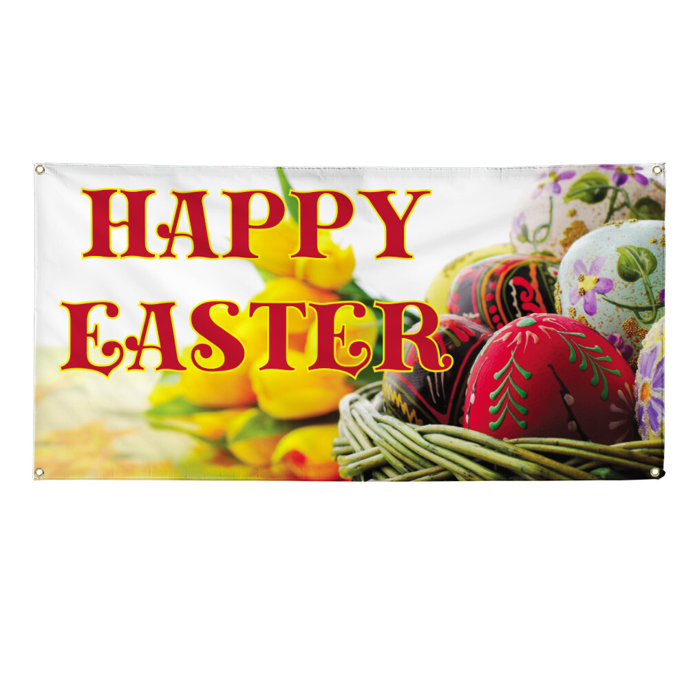 Vinyl Banner Multiple Sizes Happy Easter Outdoor Advertising Printing F Outdoor