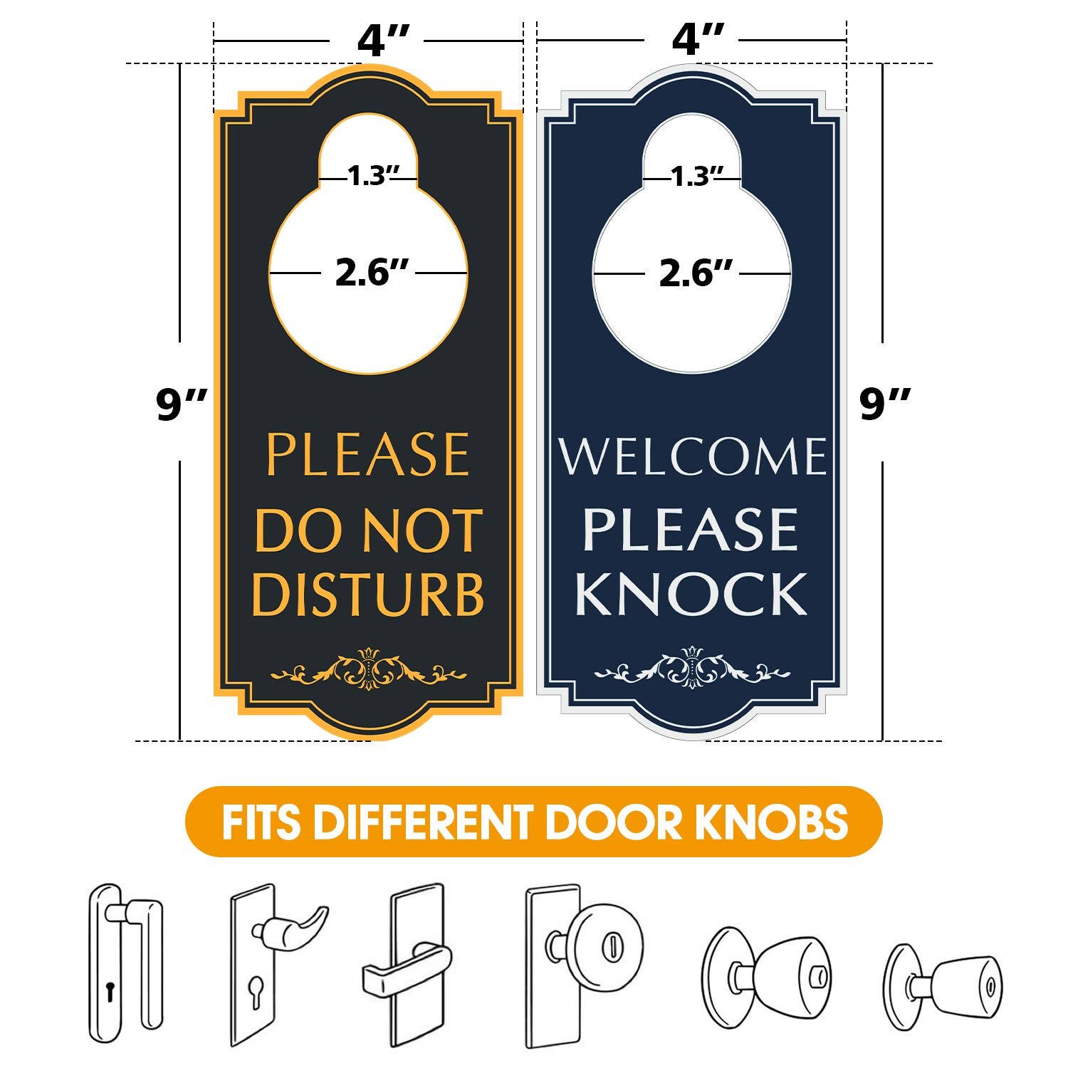 (16 Pack) Do Not Disturb Door Hanger – Welcome Please Knock Door Sign, Black/…
