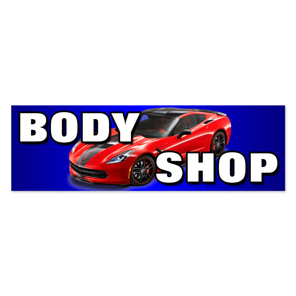 BODY SHOP Vinyl Banner with Optional Sizes (Made in the USA)