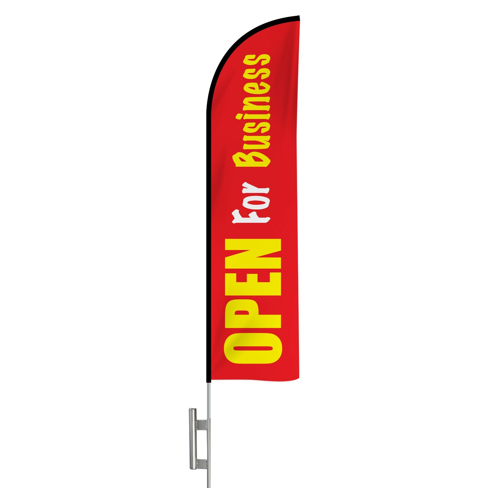 12′ Feather Flutter Flag Kit with Ground Spike Restaurant, Car Repair, Food Coop