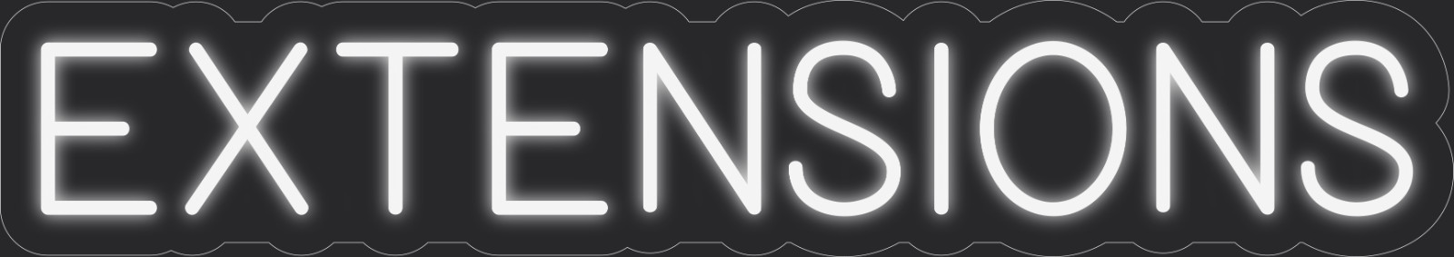 Extensions Neon LED Sign Business Wall Decor Lighted Store Sign 36 x 6 in.