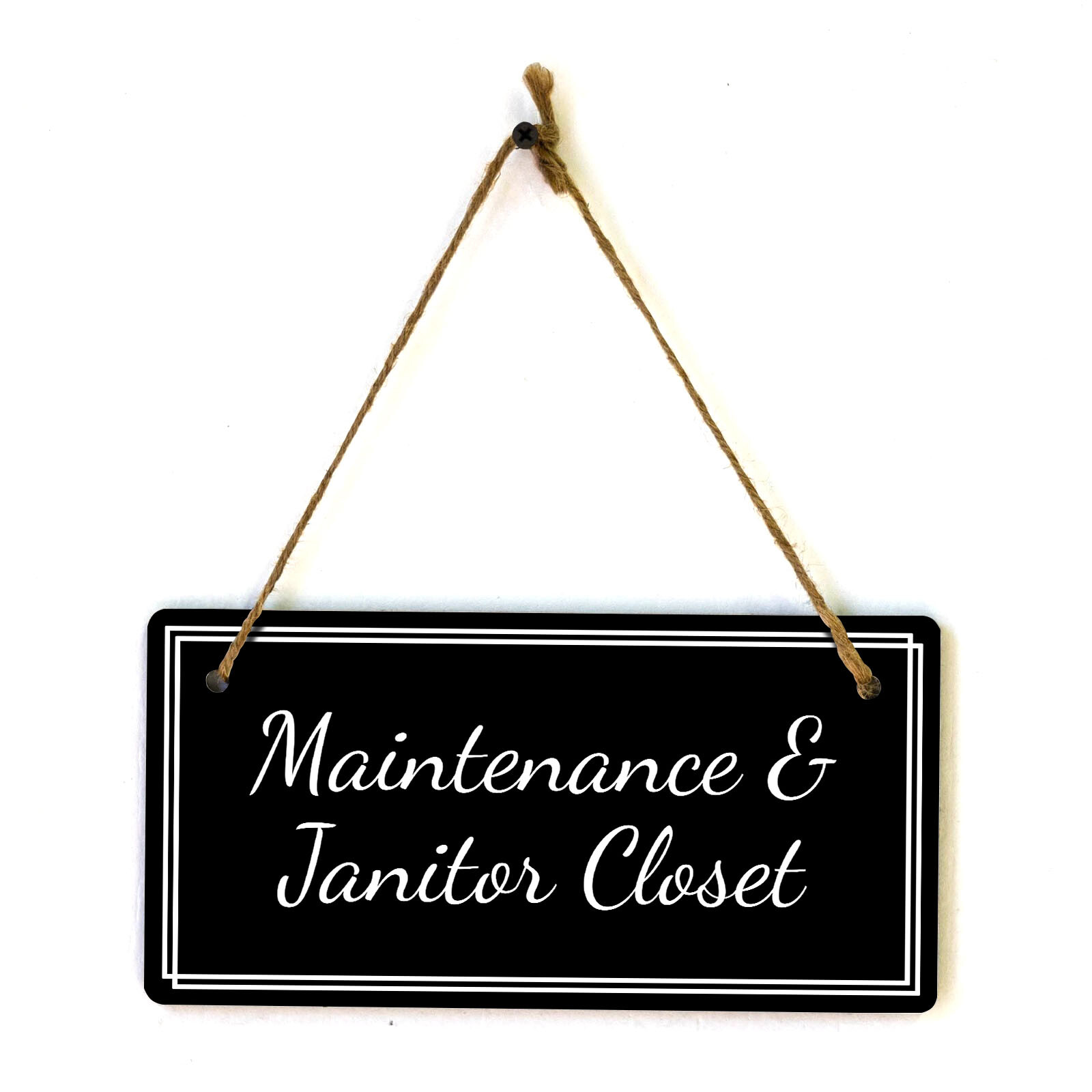 Maintenance & Janitor Closet 5×10 Hanging Plus Wall or Door Sign | Office Decor
