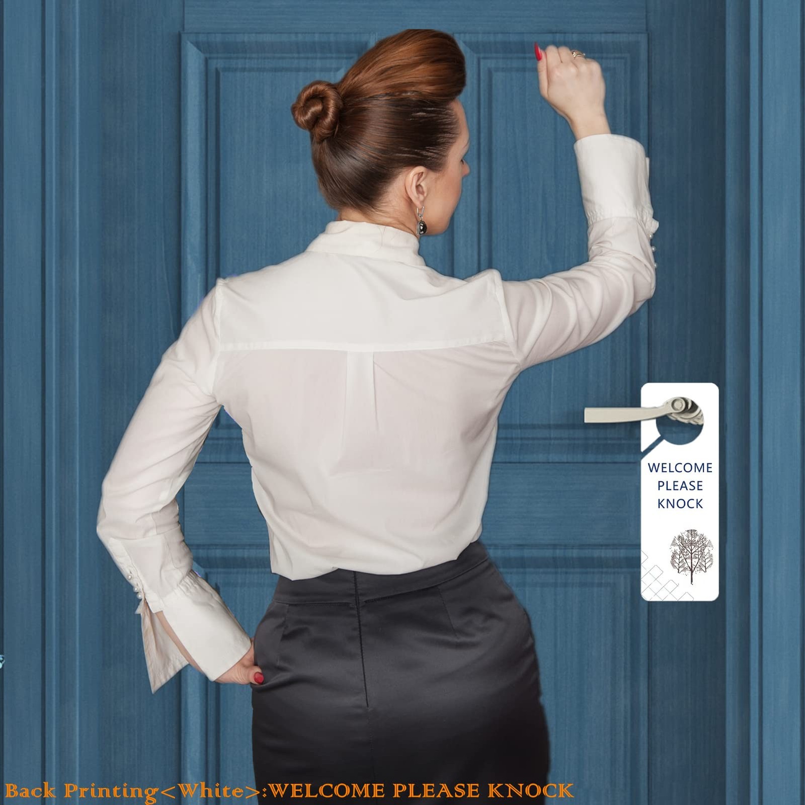 Do Not Disturb Door Hanger Sign, 2 Pack Double-Sided PVC Privacy Sign
