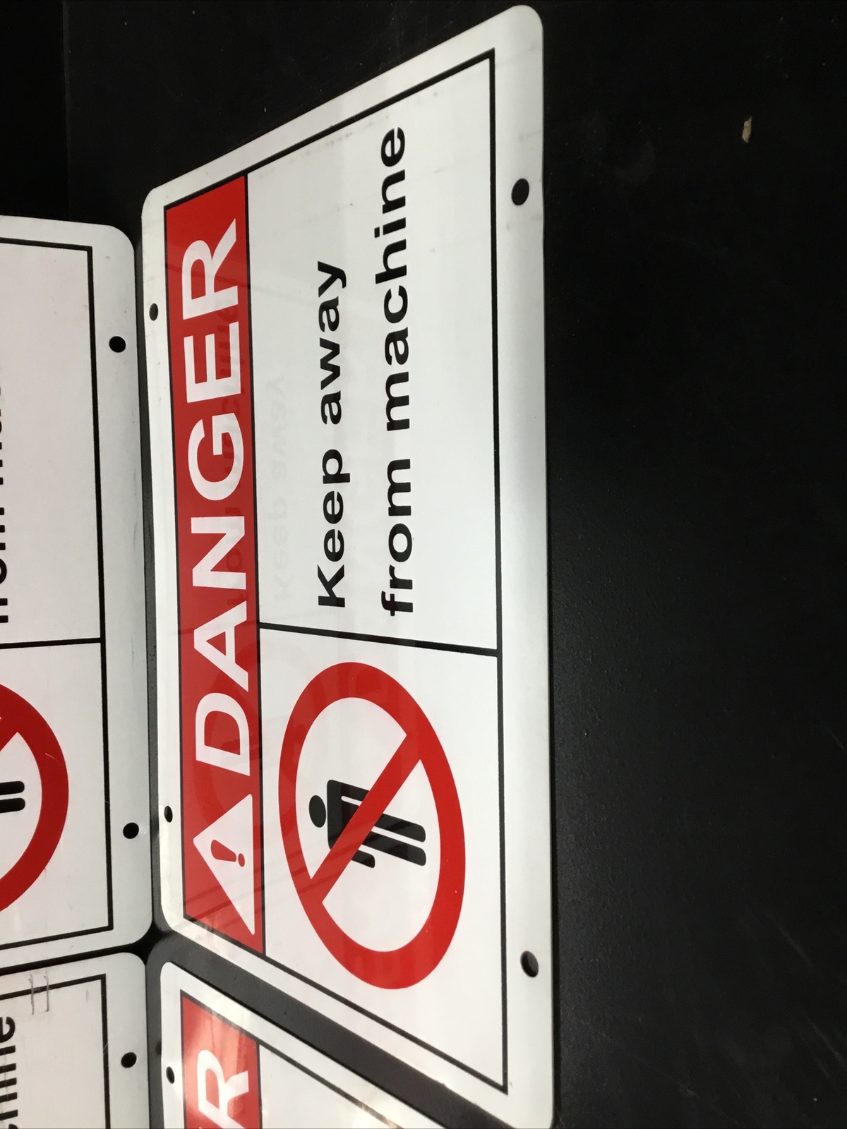 Keep Away From Machine Danger Sign Lot Of 4 14×10 #911J87