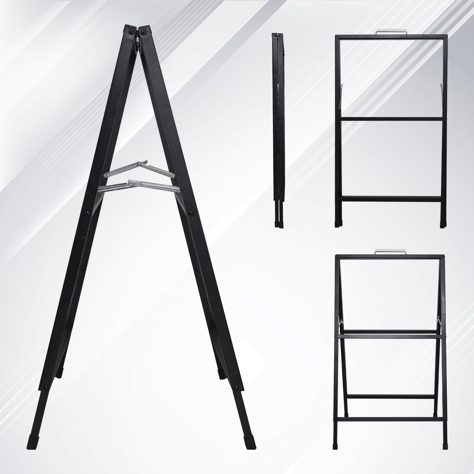 Heavy-Duty Double-Sided Metal A-Frame Sidewalk Sign Holder Stand 24″ x 36″