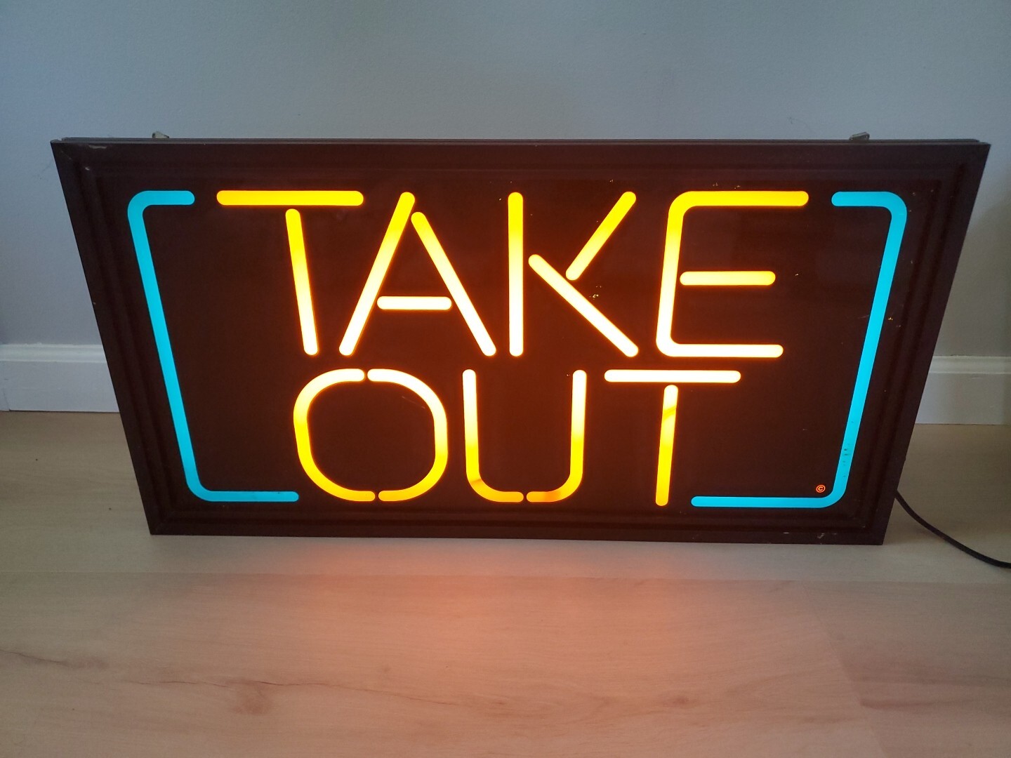 Take Out Rectangle LED Hanging Or Standing Sign About 27″×14″