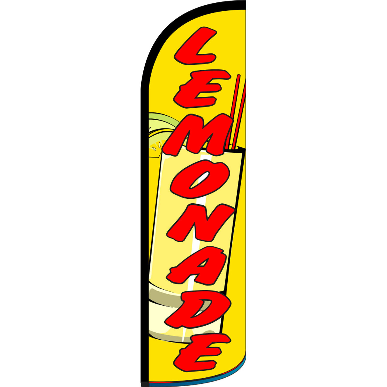 Lemonade Yellow 3 ft X 11 1/2 ft Windless Swooper Flag