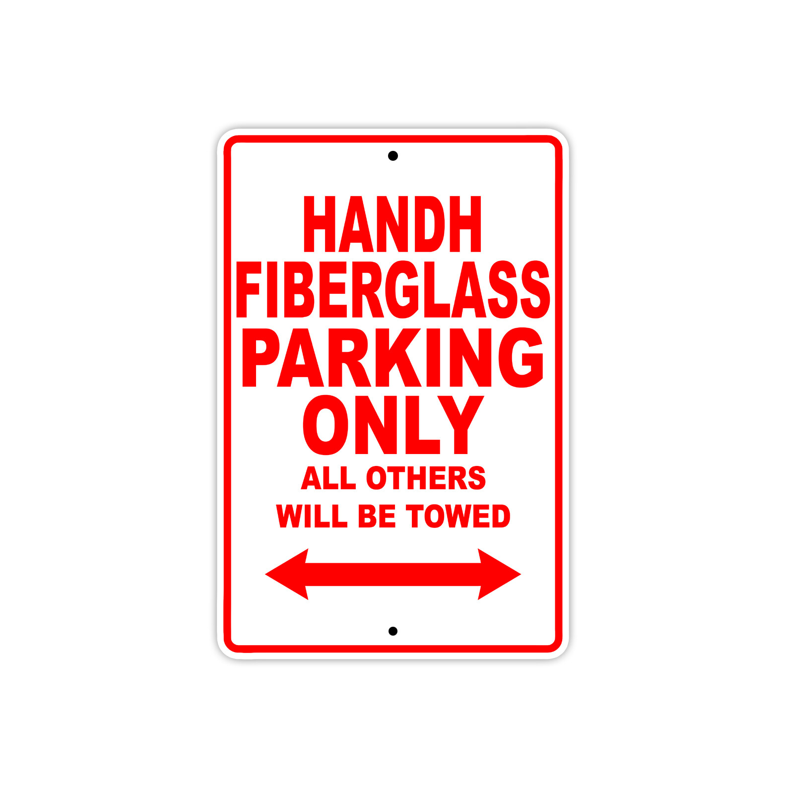 Handh Fiberglass Parking Only Boat Ship Yacht Marina Lake Dock Aluminum Sign