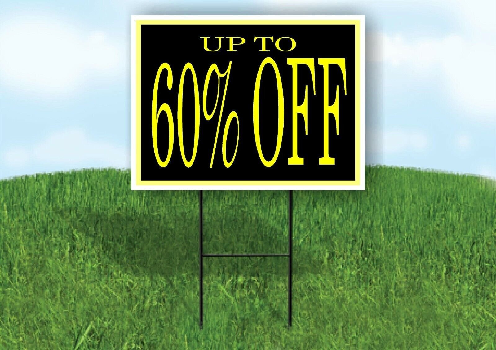 UP TO 60% OFF BLACK YELLOW Yard Sign Road with Stand LAWN SIGN