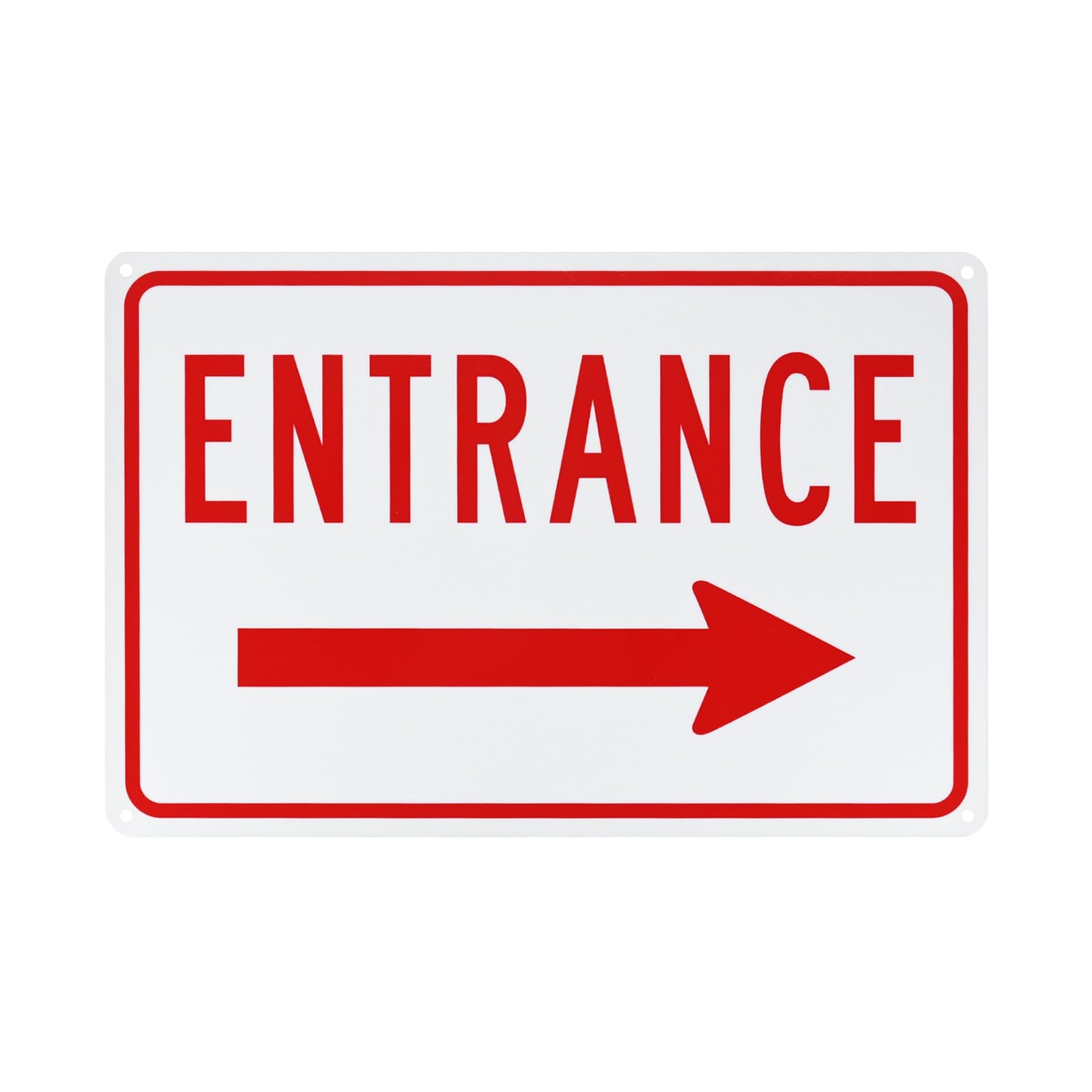 1-Pack Right Arrow Entrance Sign 12×8 Inch Aluminum Reflective Enter Here Sig…