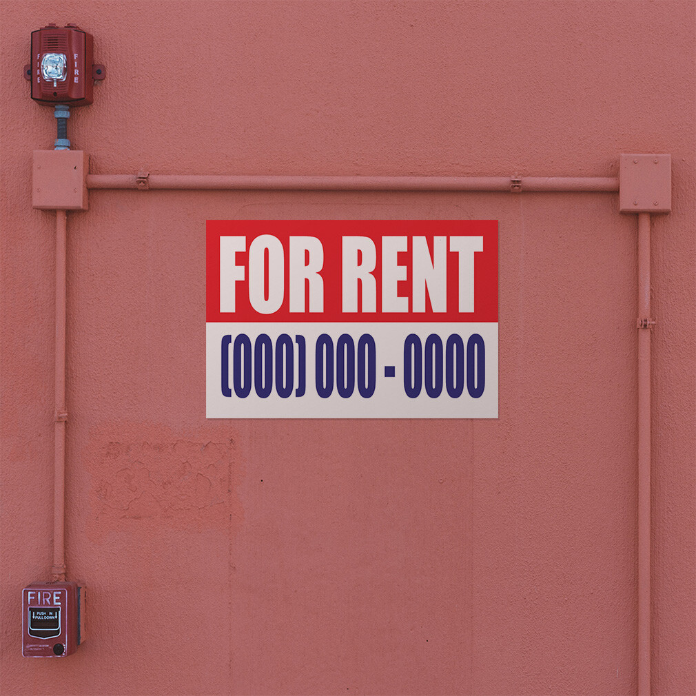 Decal Stickers For Rent Custom Number Promotion Business Vinyl Store Sign Label