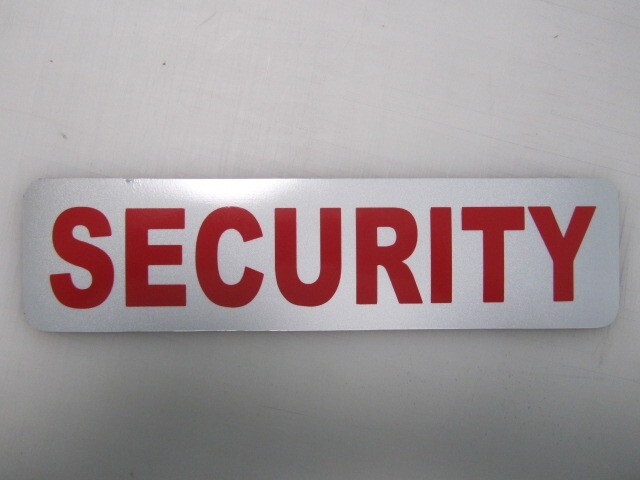 Reflective SECURITY White & Red Vehicle Magnetic Sign 3″x12″ Car Truck Van SUV