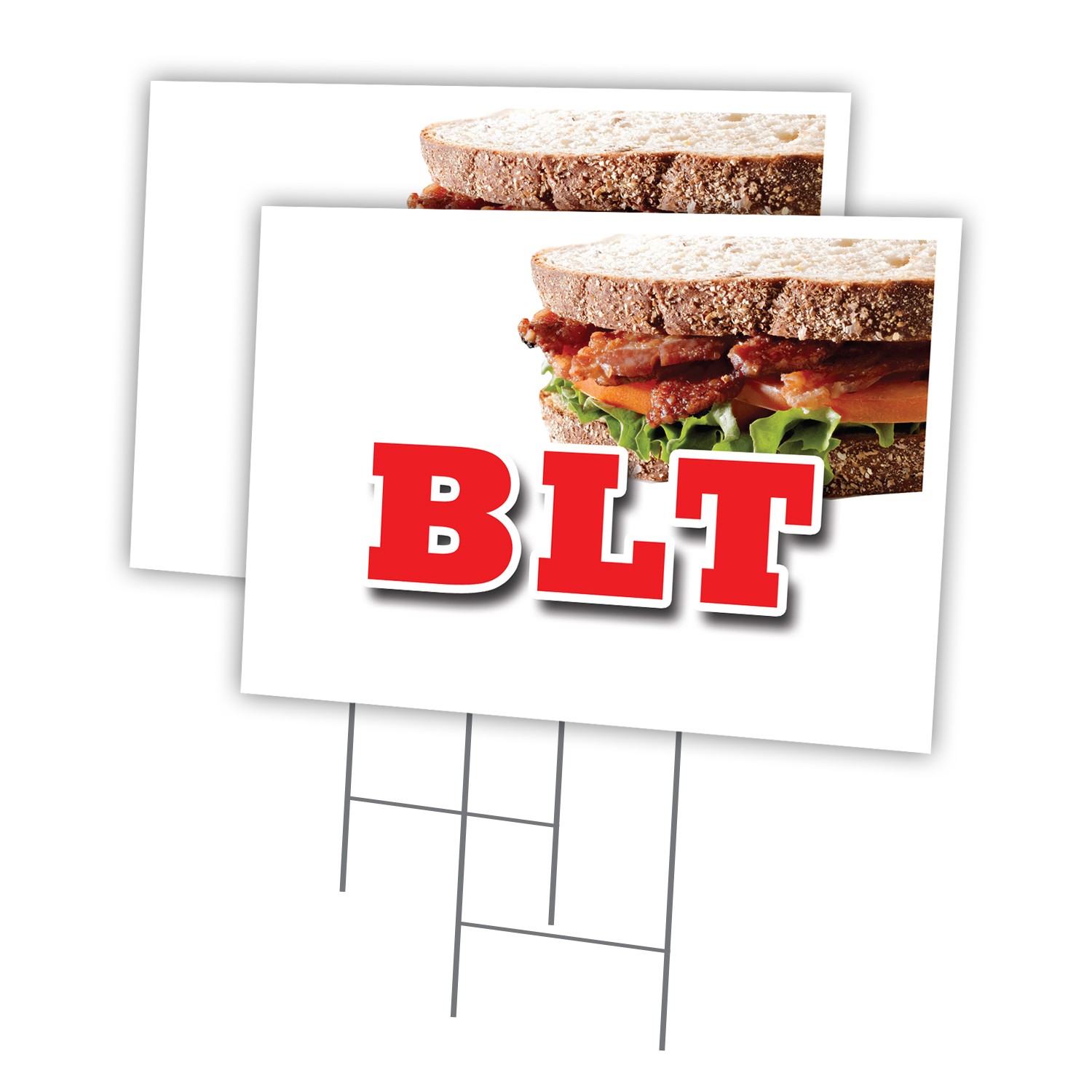 Blt Multi-Pack of Yard Signs & Stake outdoor plastic coroplast window