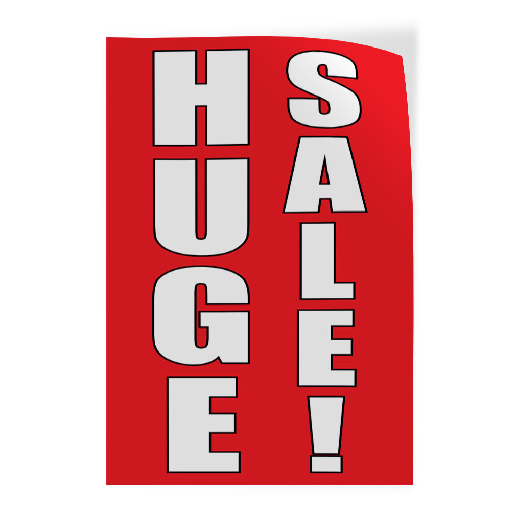 Door Decals Vertical Vinyl Stickers Multiple Sizes Huge Deal Red and White Vinyl