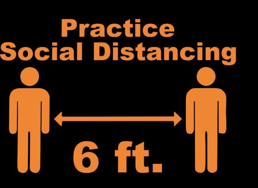 2 Social Distancing 6ft Decal Sticker Restaurant Business Salon Retail Mask Face