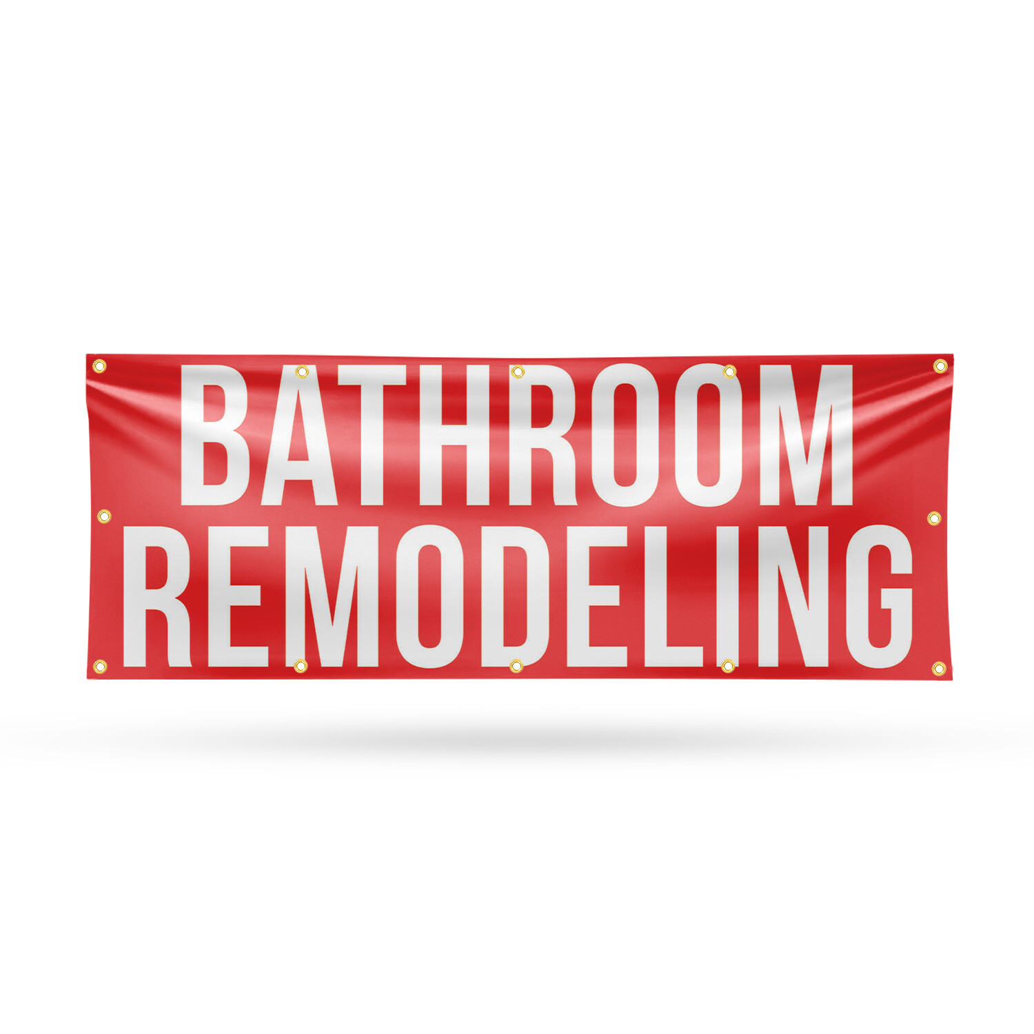 Bathroom Remodeling Vinyl Banner Sign with Metal Grommets Heavy-Duty