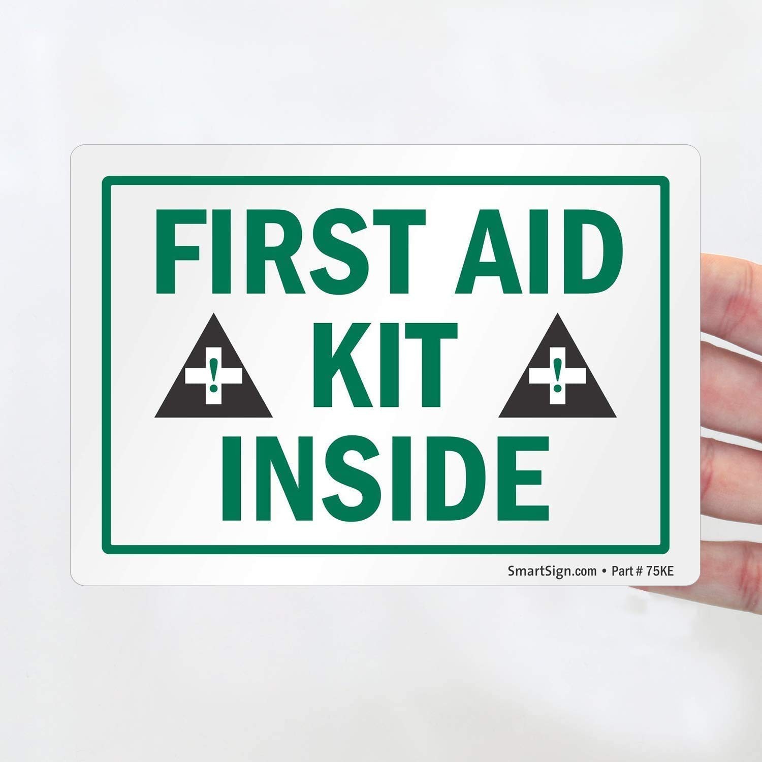 “First Aid Kit Inside” Label | 3.5″ x 5″ Laminated Vinyl