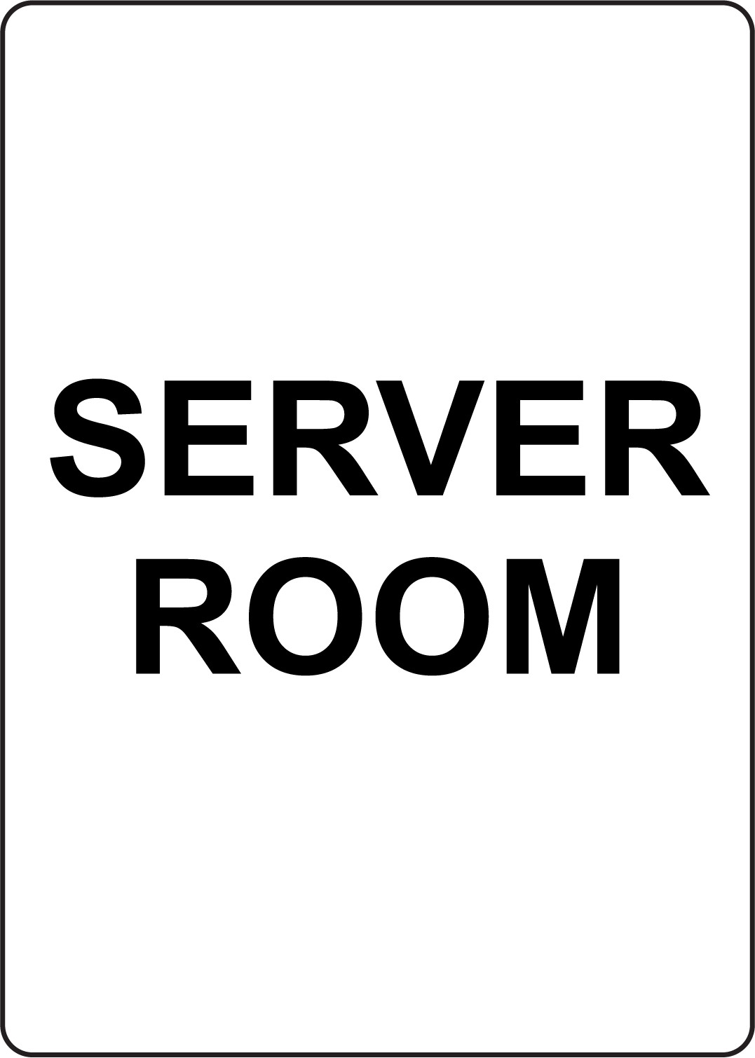 SERVER ROOM | Adhesive Vinyl Sign Decal