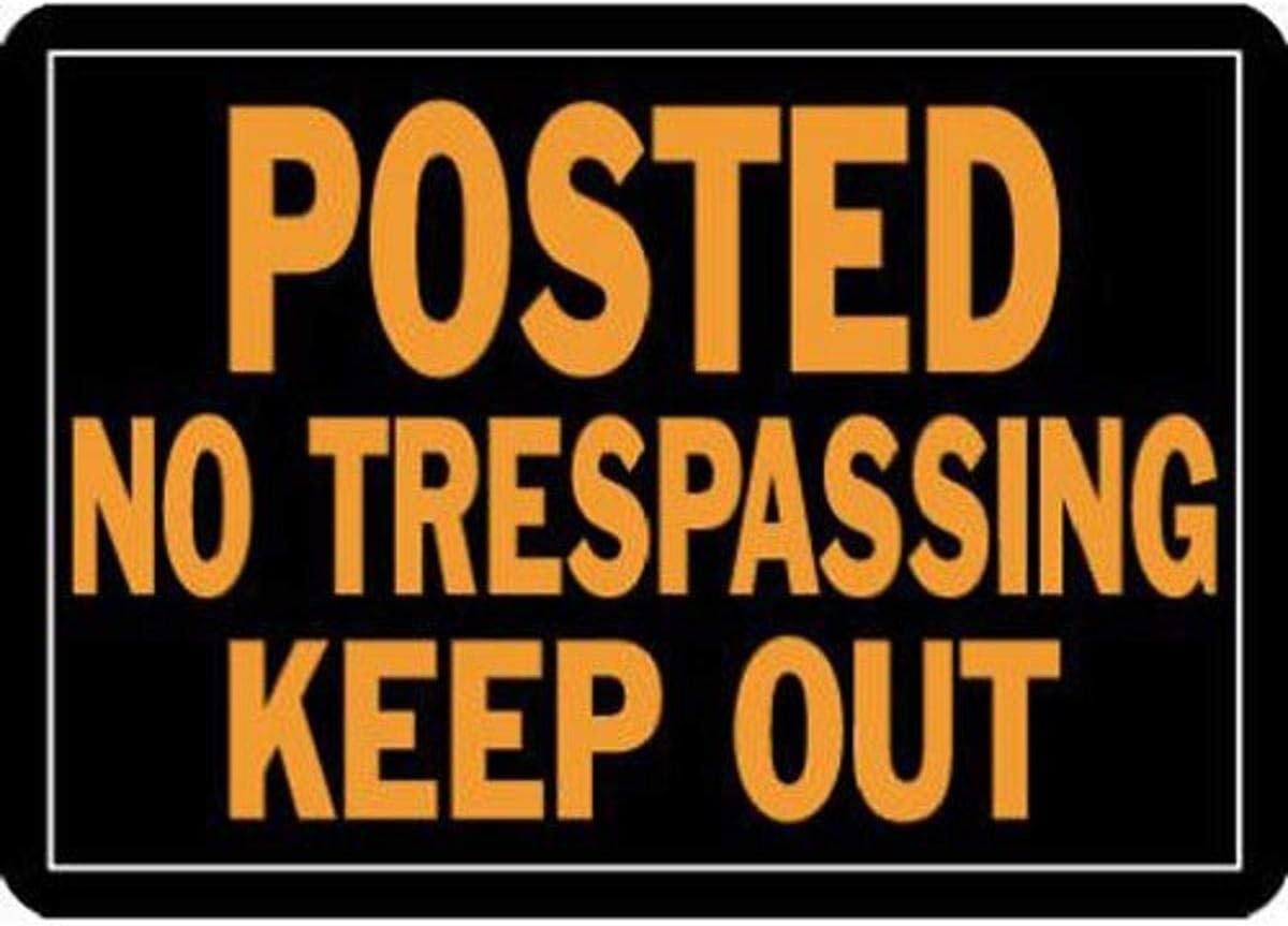 Durable Aluminum ‘No Trespassing’ Sign — 14×9.5 Inch for Outdoor Property Sec…