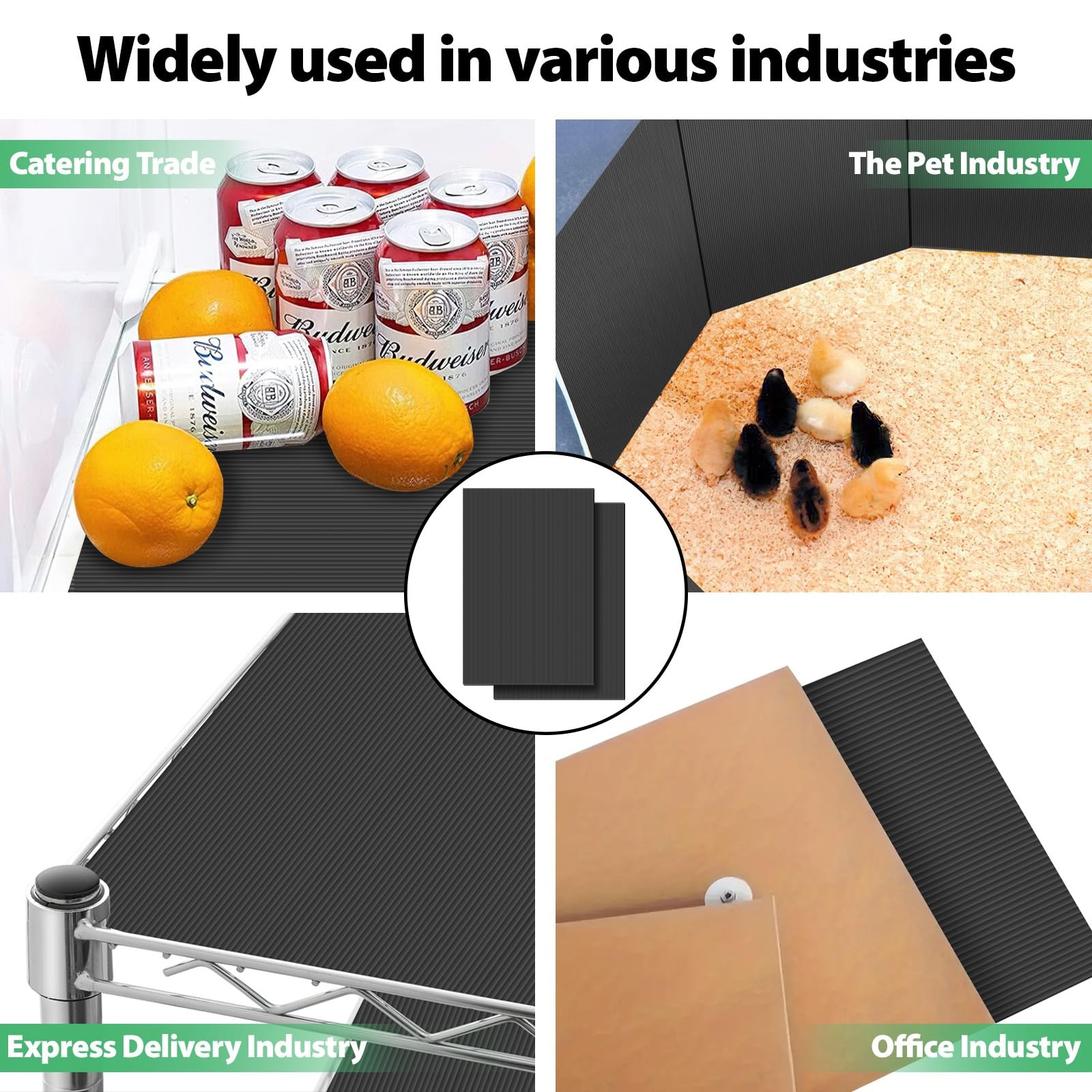 Corrugated Plastic Board 24×36 Inch, 4 Pack, 4MM Thick Black Poster Board, Bl…