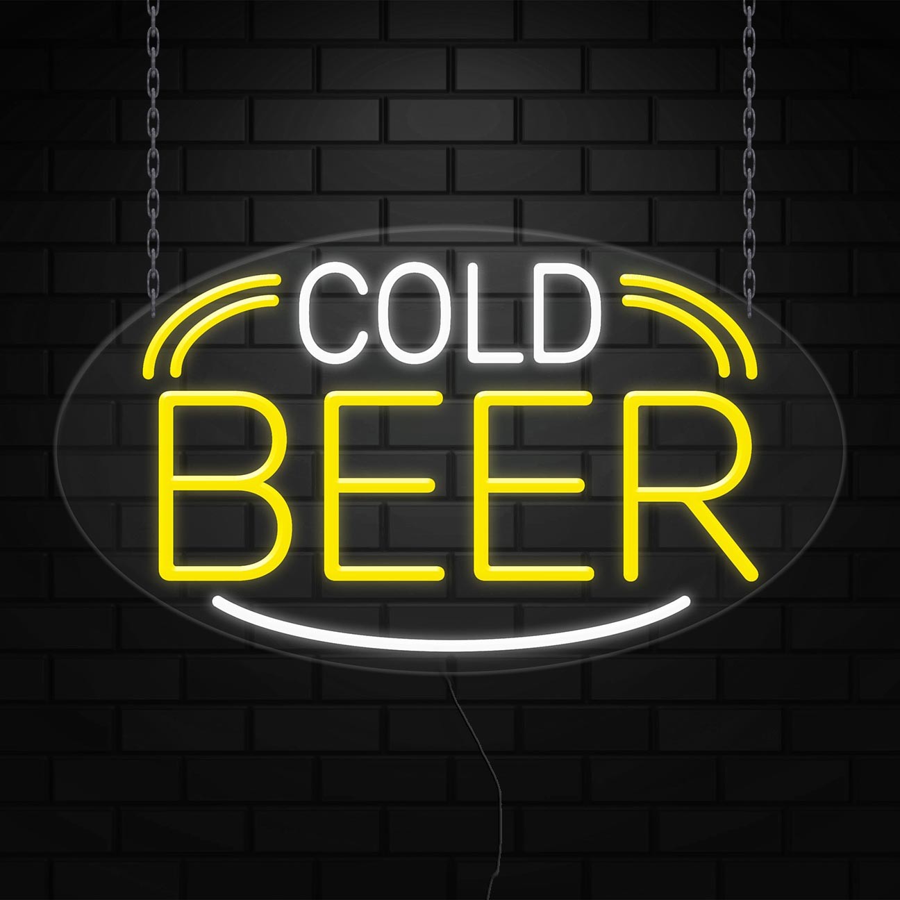 Cold Beer Sign for Business Displays | LED Flex Neon | 30″W x 17″H x 1″D