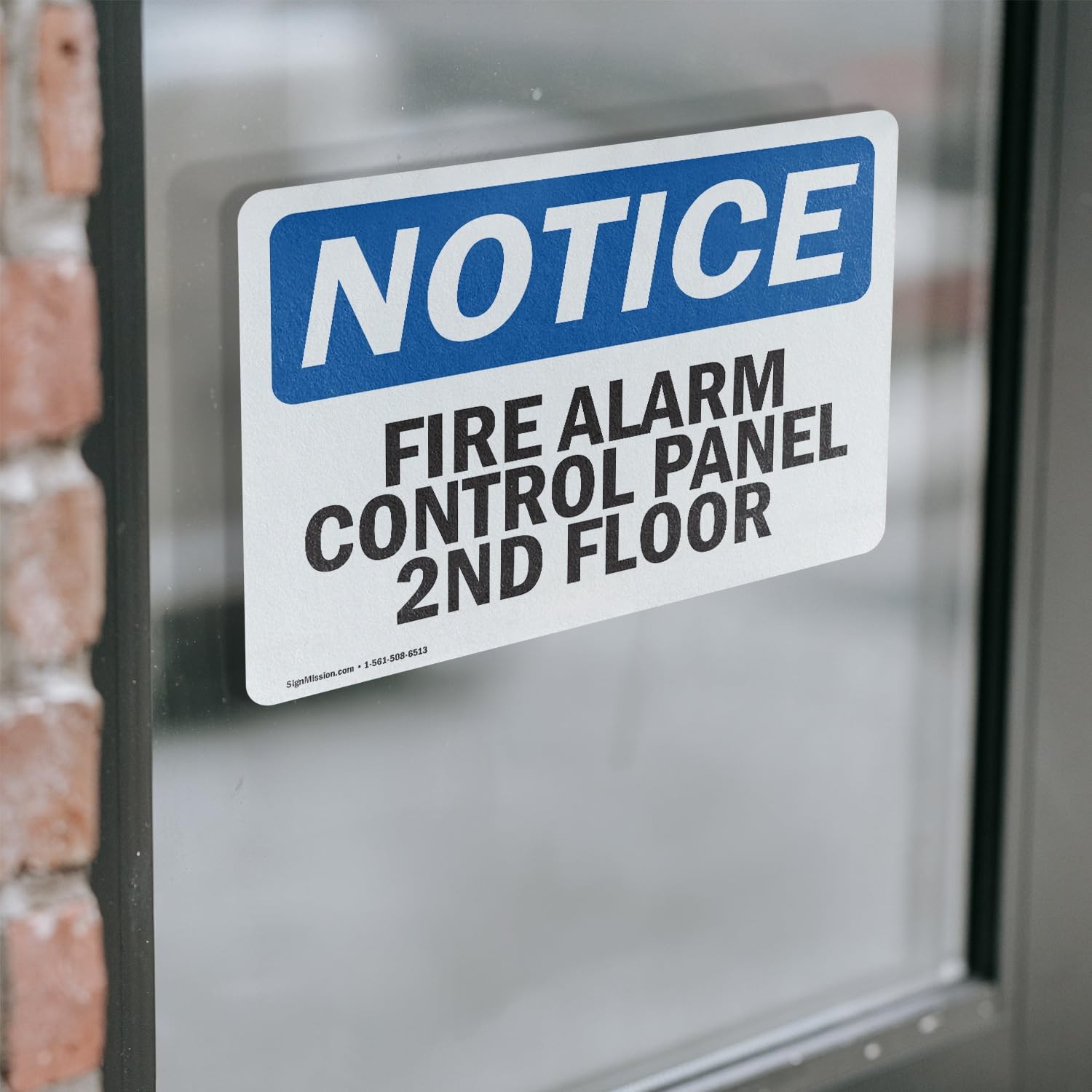 (2 Pack) Fire Alarm Control Panel 2Nd Floor OSHA Notice Sign 10 Inch X 7 Inch…