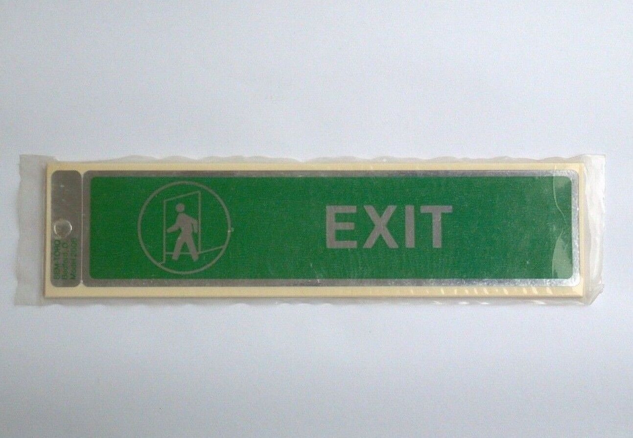 10 Pack EXIT Decals 1-7/8″x 8″ Self Adhesive Wall Door Business Sticker