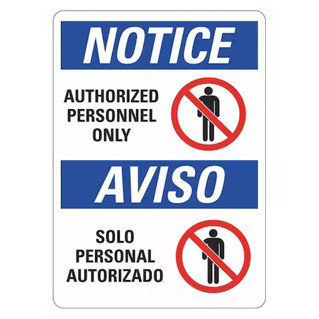 Lyle Lcu5-0312-Np_10X14 Office And Facility Sign, 14 In Height, 10 In Width,