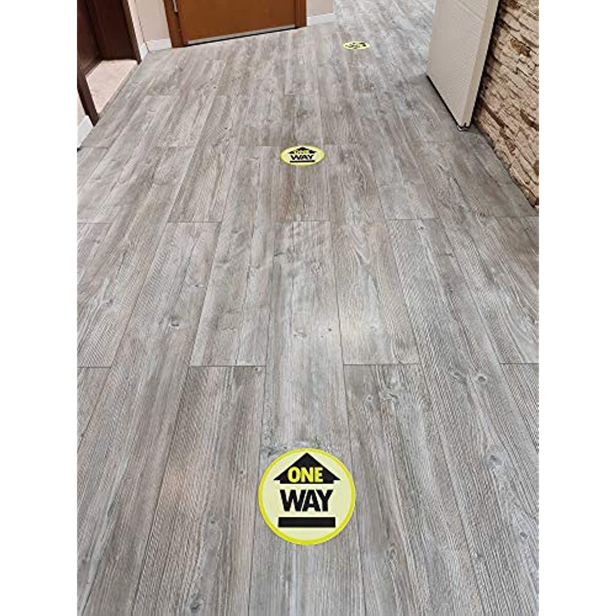 One Way Floor Decals for Social Distancing 10 Decals 7.5″ Round