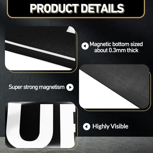 4 Pcs Magnetic Security Signs 18″x6″ Reflective Heavy Duty Car Truck Patrol Deca