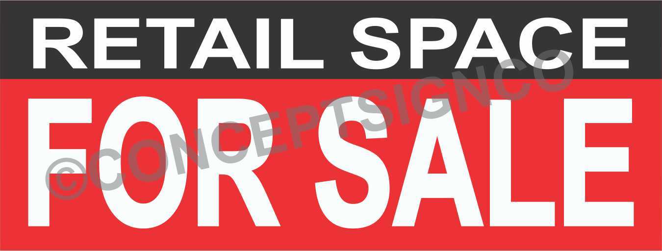 2’X5′ RETAIL SPACE FOR SALE BANNER Outdoor Sign Real Estate Property Commercial