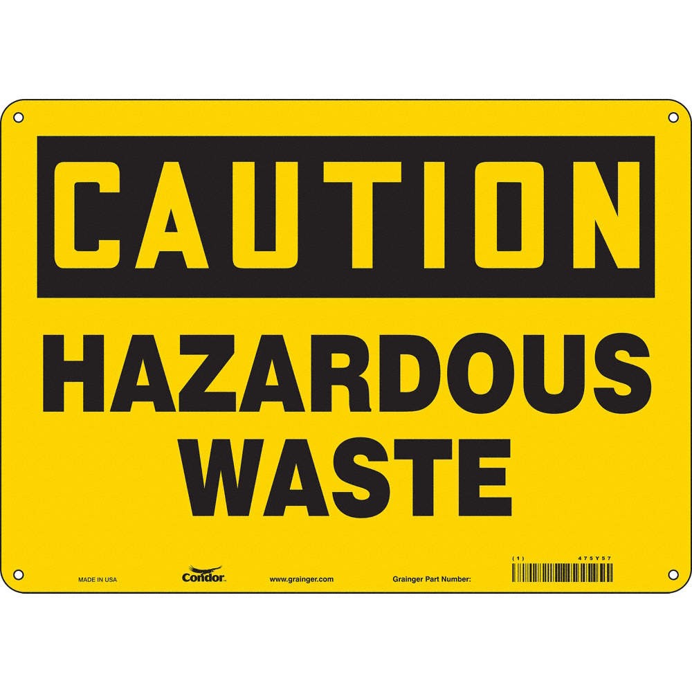 CONDOR 475Y57 Safety Sign,10 inx14 in,Polyethylene 475Y57