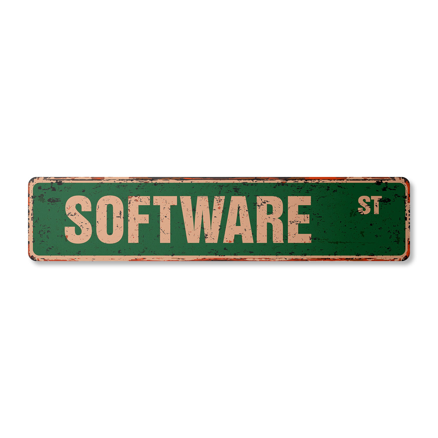 SOFTWARE Vintage Street Sign Metal Plastic computer developer new IT geek