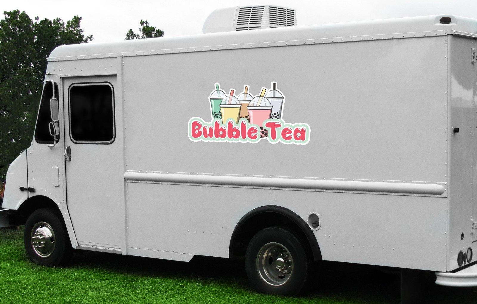 BUBBLE TEA Concession Decal sign cart trailer stand sticker equipment