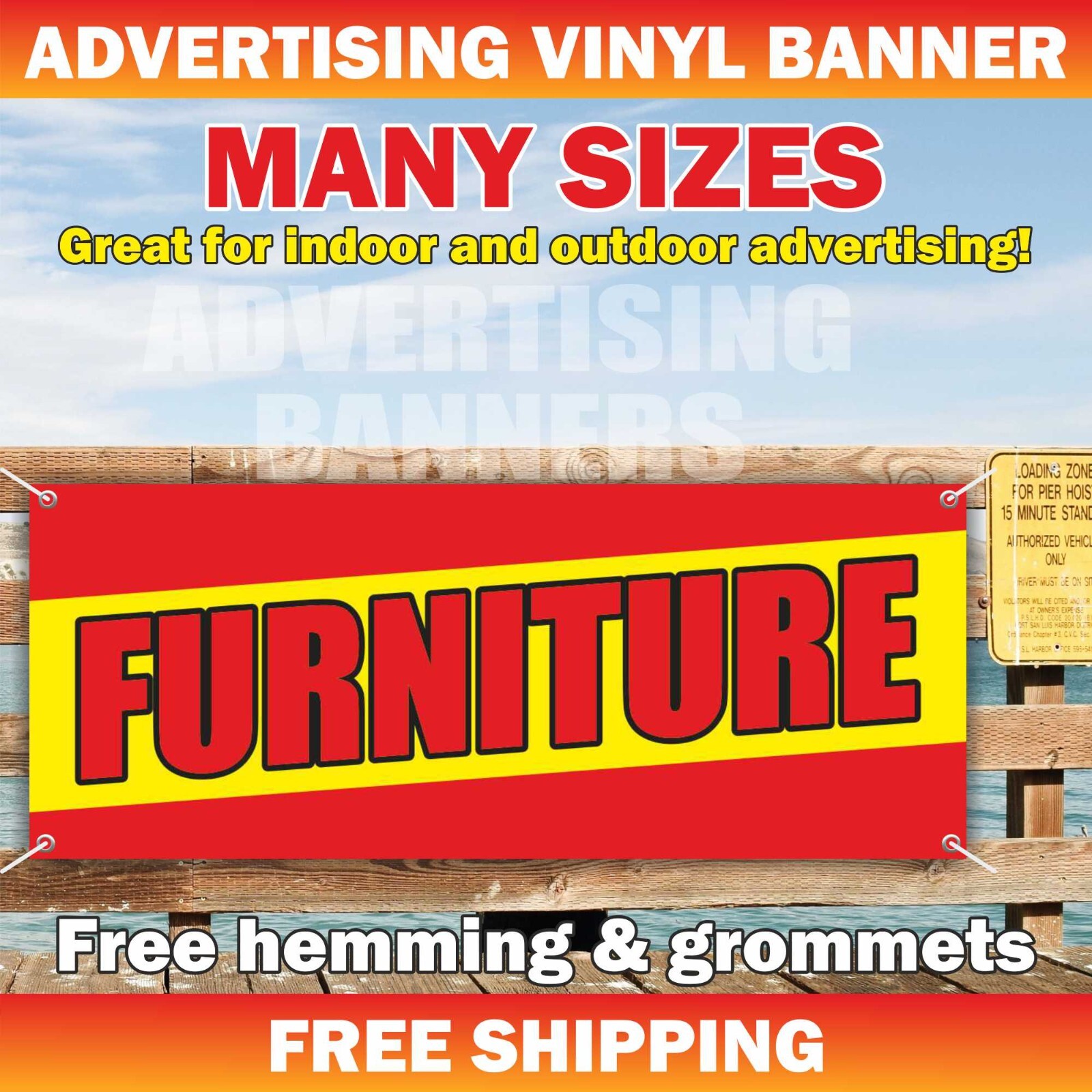 FURNITURE Advertising Banner Vinyl Mesh Sign Sofa Mattress Bed Bath sale