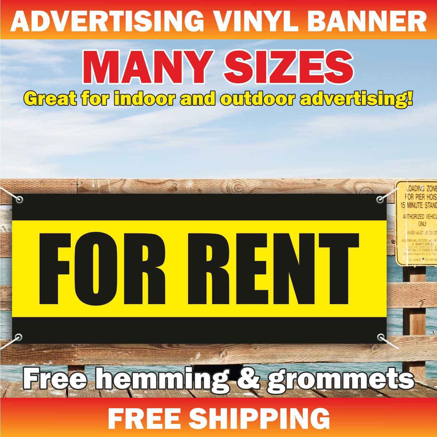 FOR RENT Advertising Banner Vinyl Mesh Sign Rental Sale Lease Realtor Space Home