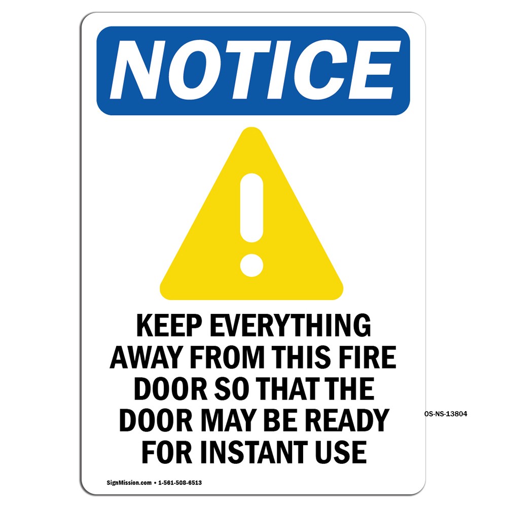 Keep Everything Away With Symbol OSHA Notice Sign Metal Plastic Decal