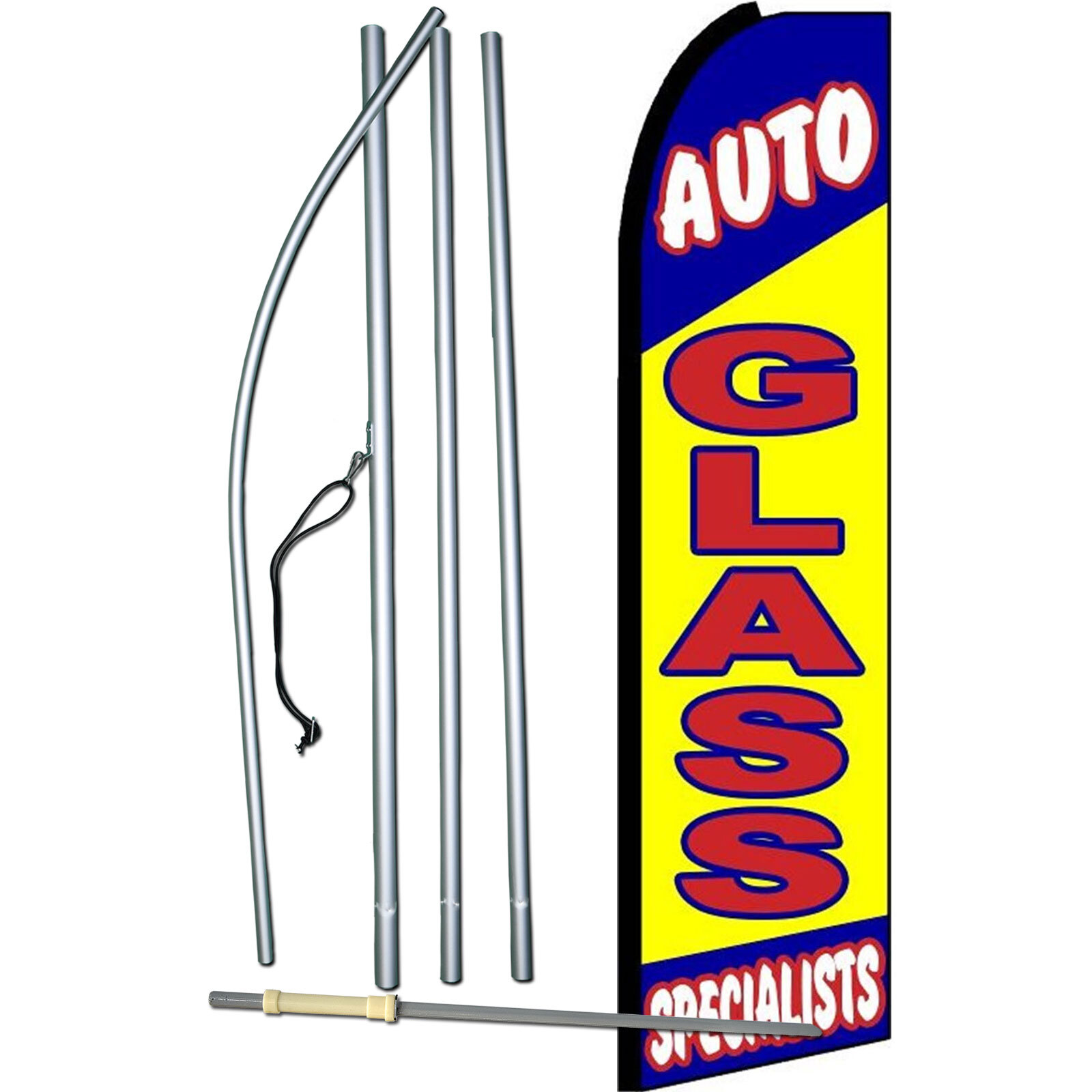 Auto Glass Specialists Complete Swooper Flag Bundle