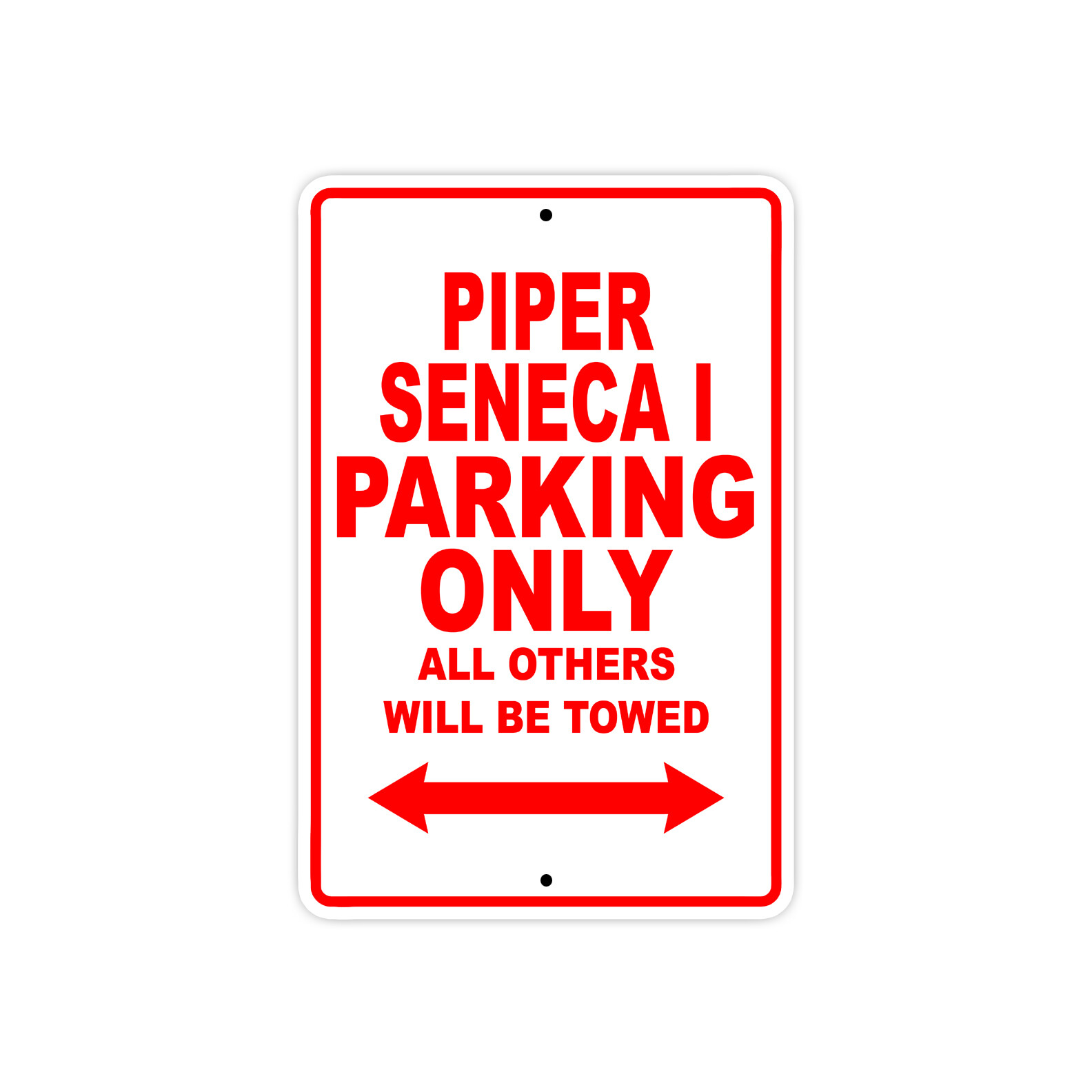 Piper Seneca I Parking Jet Aircraft Reserved Parking Notice Aluminum Metal Sign