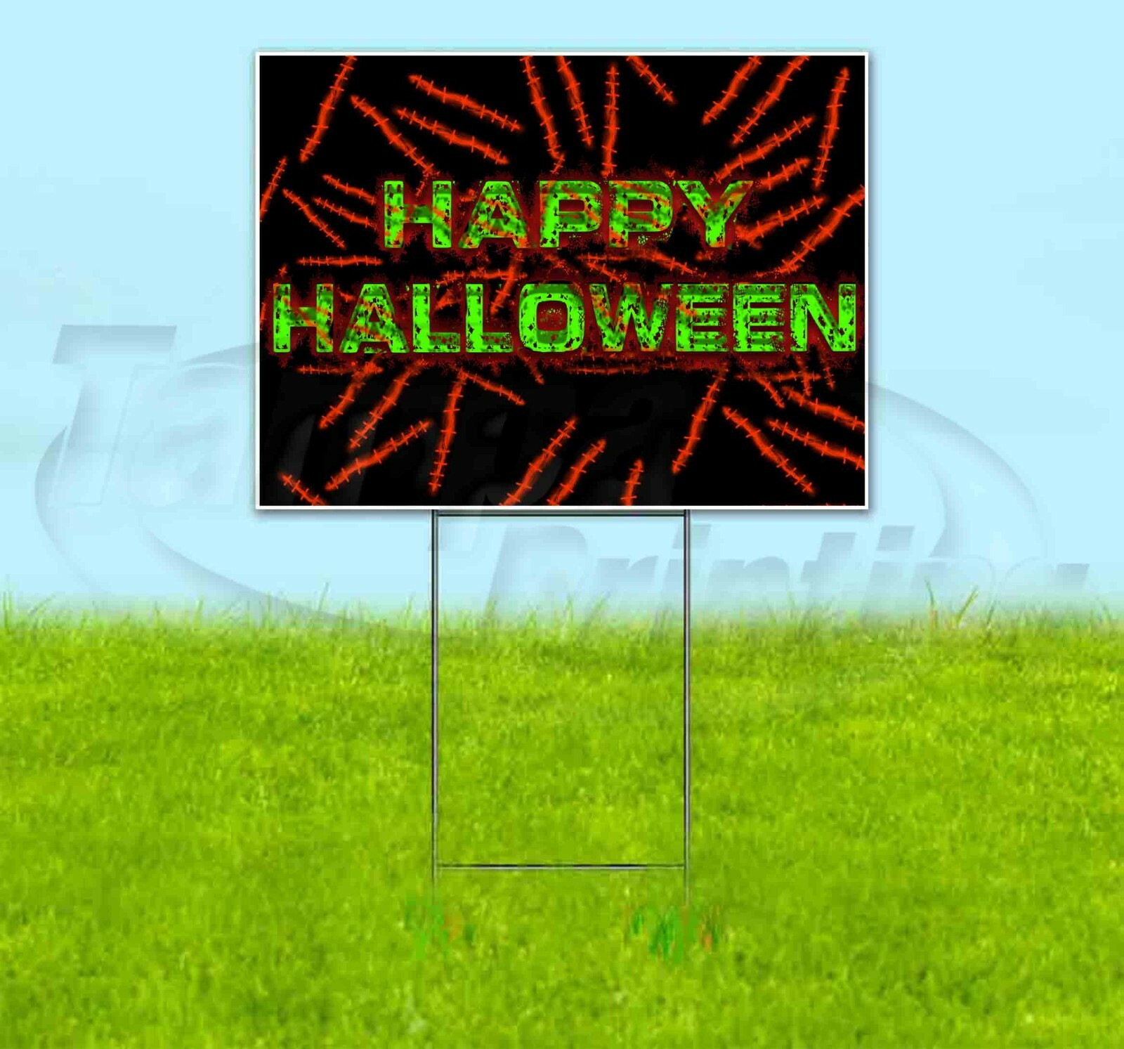 HAPPY HALLOWEEN 18×24 Yard Sign Corrugated Plastic Bandit Lawn Business USA