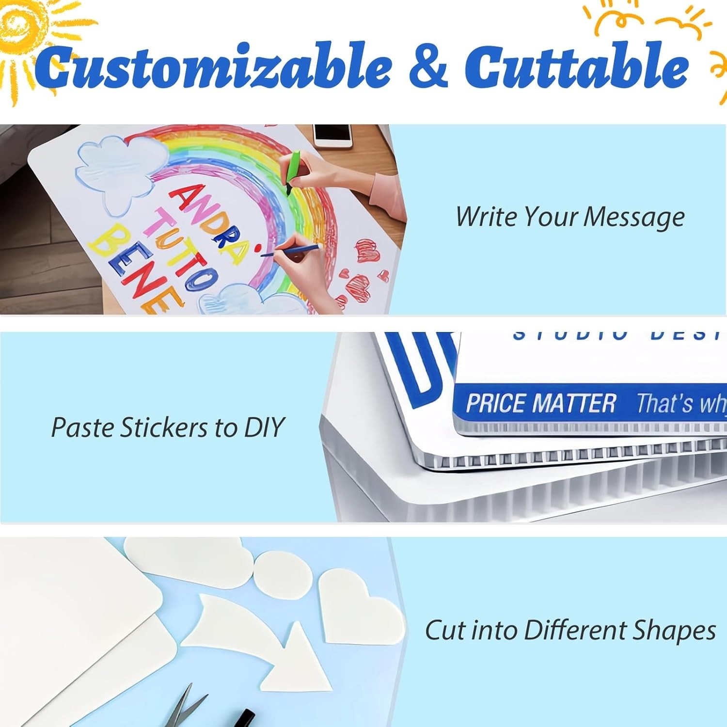 2 Pack 17×12 Inch Blank Yard Signs – Customizable Double-Sided for Events