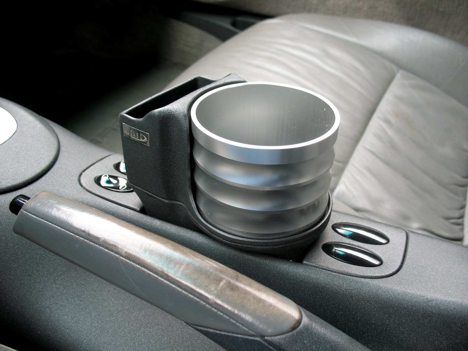 ALCABO Drink Holder, Black with Ring and Cup for Porsche 997/987 Left-Hand Drive