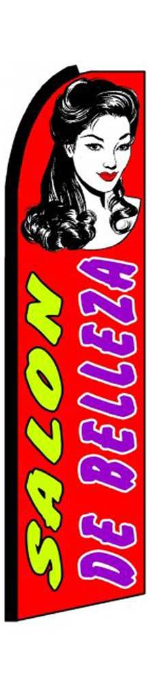 Salon De Belleza (Beauty Salon) Flutter Swooper Flag Advertising Sign 3’ Wide