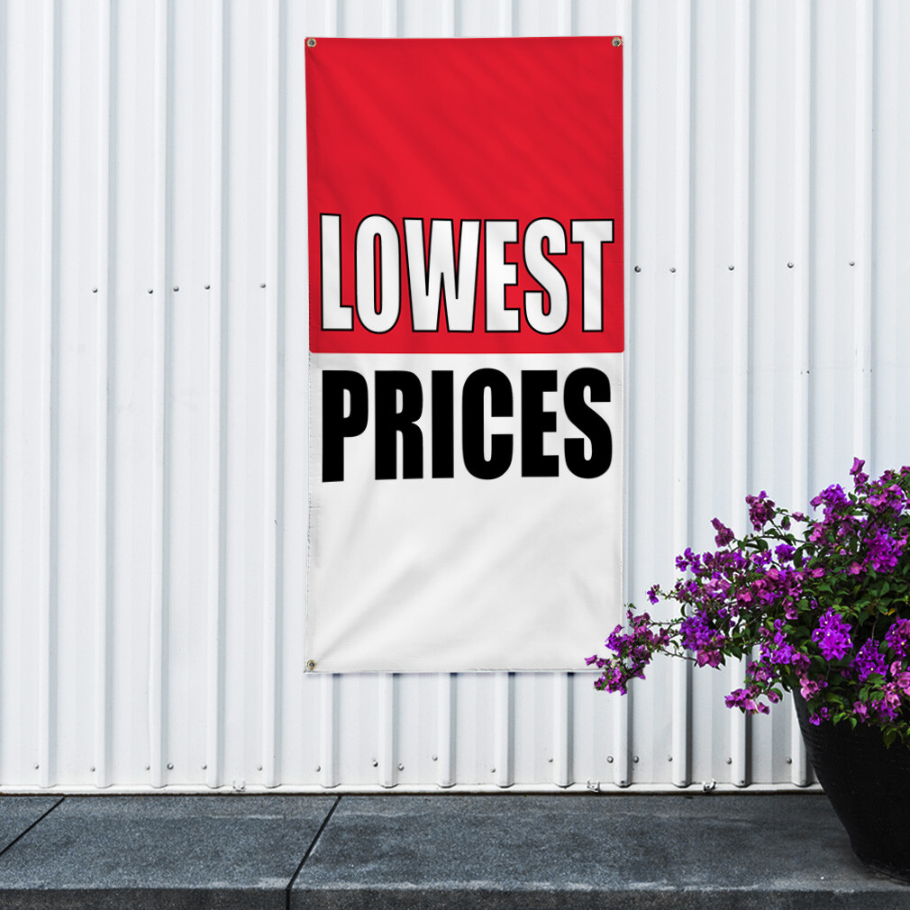 Vertical Vinyl Banner Multiple Sizes Lowest Prices Promotion Business Business