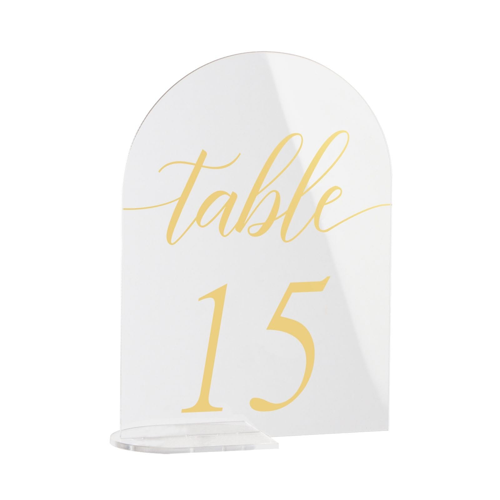 Acrylic Sign Gold Printed Table Numbers, Wedding Table Number for Wedding Rec…