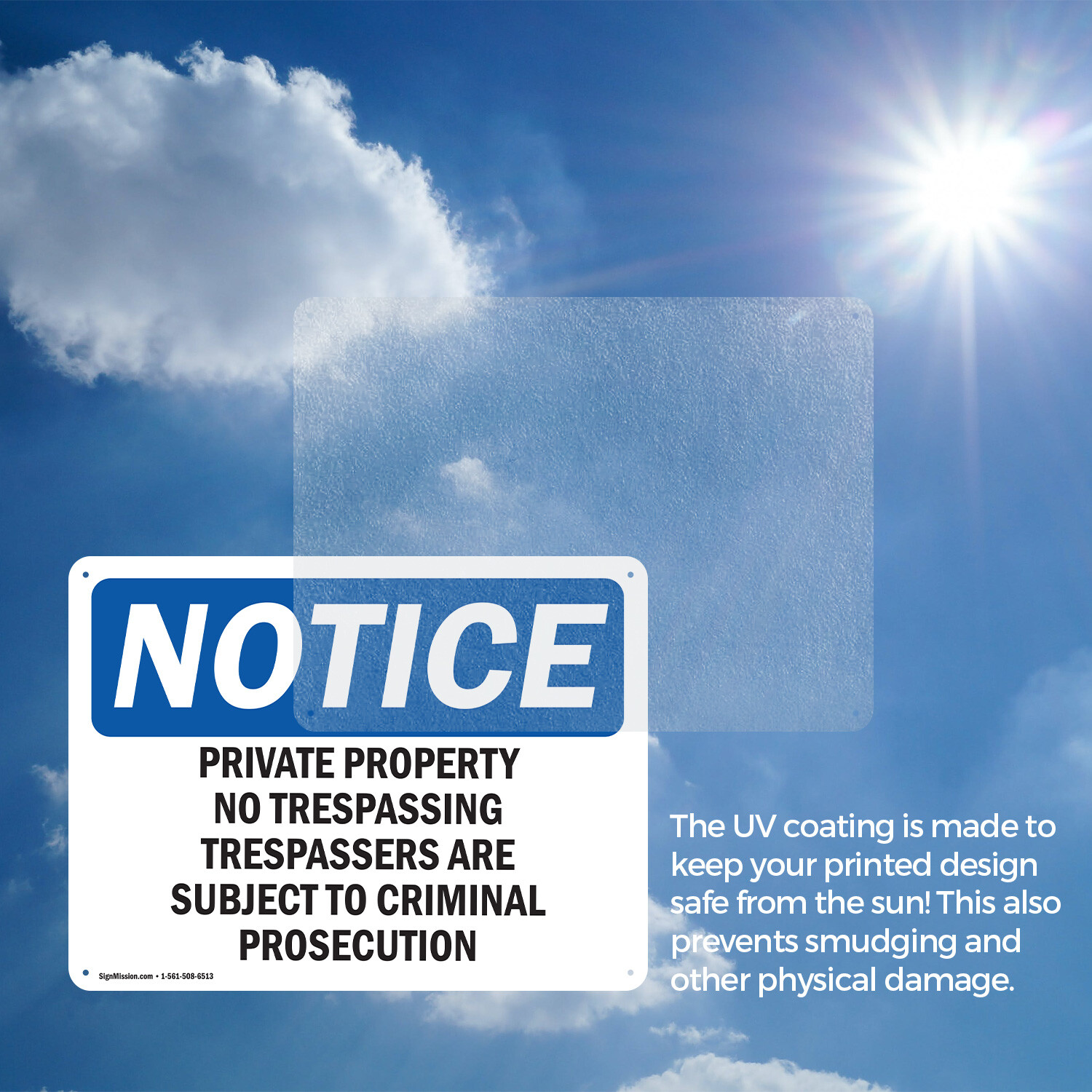 (2 Pack) Private Property No Trespassing Trespassers OSHA Notice Sign Decal