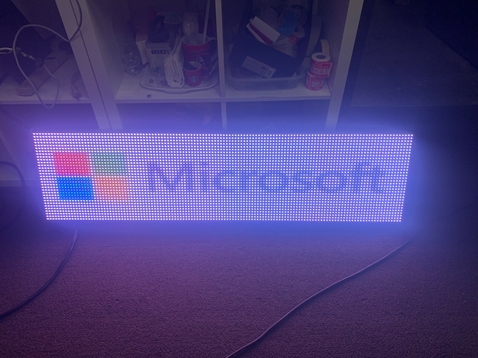 1’x4′ LED Sign Full Color 12″x48″ Programmable Scrolling Message Outdoor Display