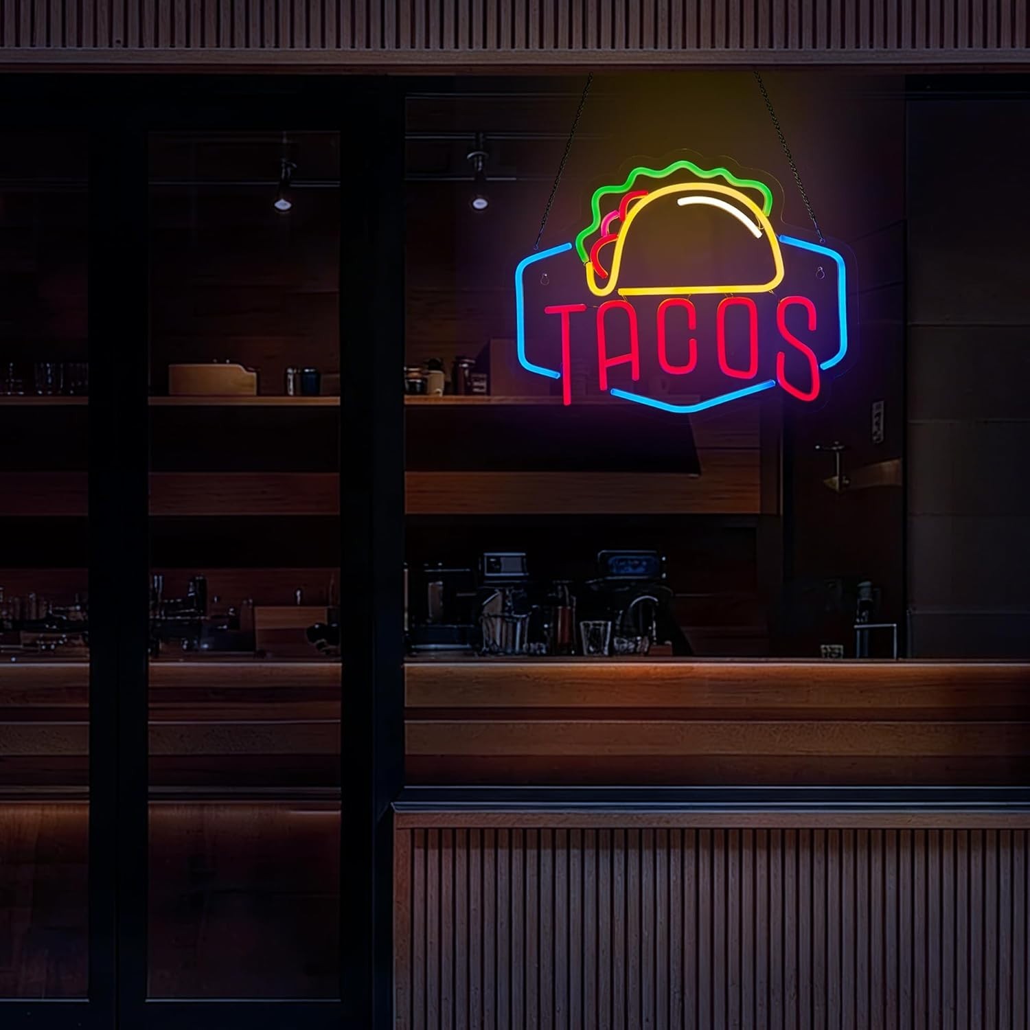 Taco Neon Sign LED Wall Decor for Restaurant Bar Kitchen Party USB Powered Gifts